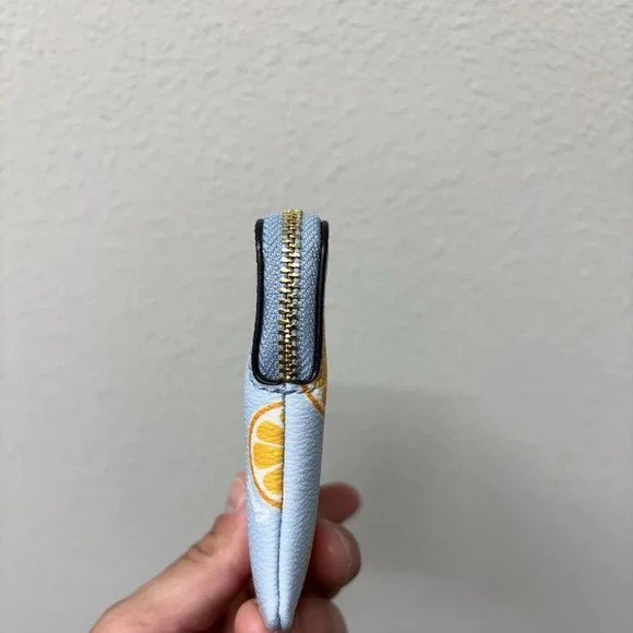 🍊COACH Blue Orange Slice Wristlet - Picture 5 of 7